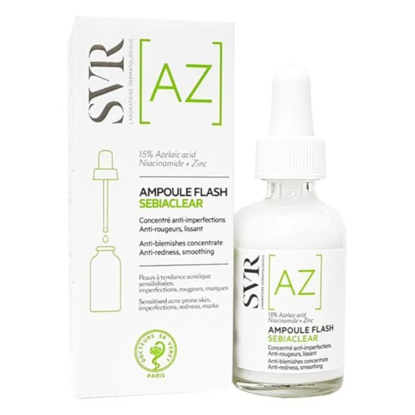 SVR – Sebiaclear (az) Ampoule Flash Concentré Anti-imperfections Anti-rougeurs Lissant – 30ml – Image 2