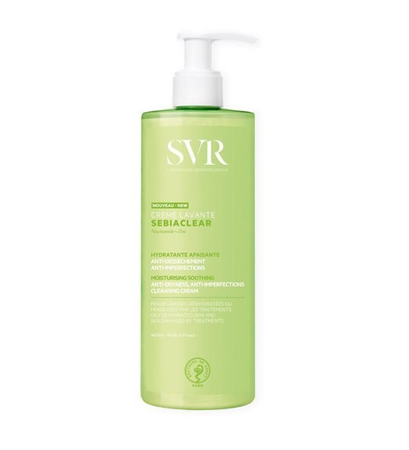 SVR – Sebiaclear Crème Lavante Hydratante Apaisante Anti-imperfections Anti-dessèchement – 400ml