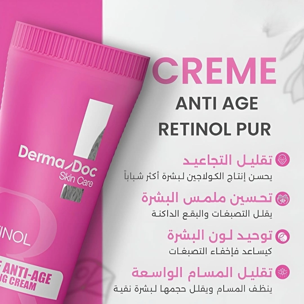DERMADOC – Skin Crème Anti-Âge Pure Rétinol de Nuit – 40ml – Image 2