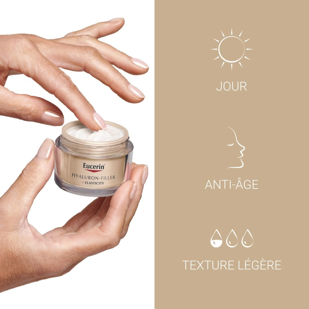 EUCERIN – Hyaluron-Filler + Elasticity Soin de Jour SPF15 – 50ml – Image 2