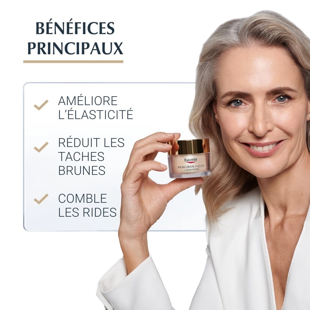 EUCERIN – Hyaluron-Filler + Elasticity Soin de Jour SPF15 – 50ml – Image 3