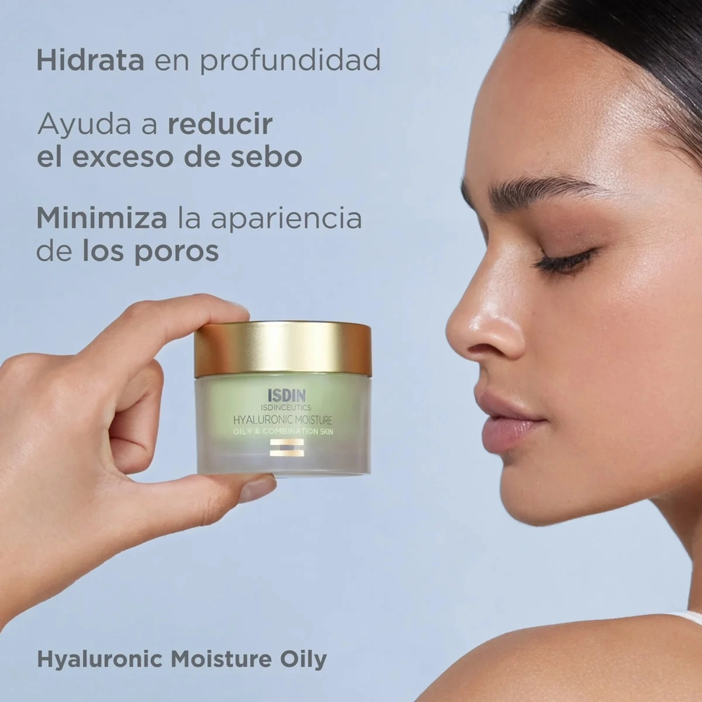 ISDIN – Isdinceutics Hyaluronic Moisture Crème Hydratante Peau Mixte à Grasse – 50g – Image 2
