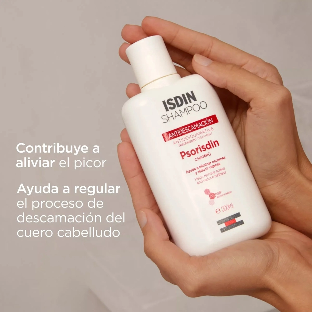 ISDIN – Shampoo Shampoing Psorisdin Antipeliculaire – 200ml – Image 2