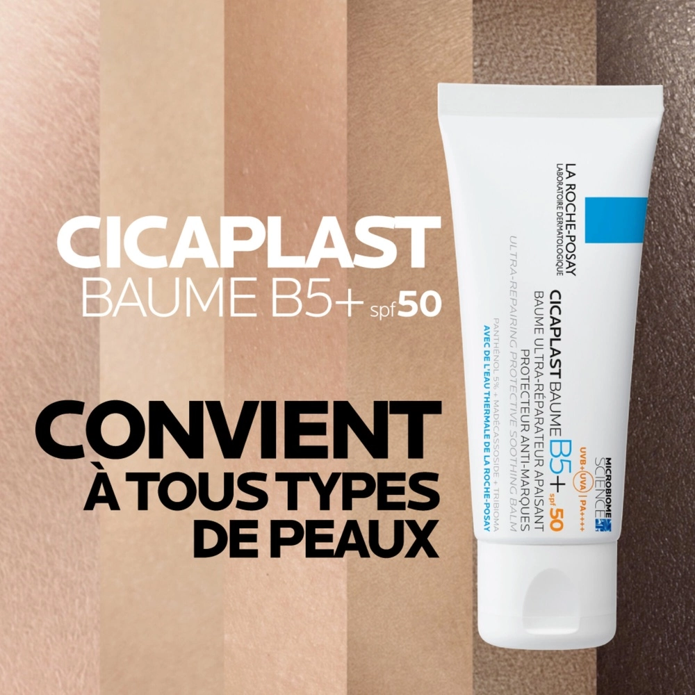 LA ROCHE-POSAY – Cicaplast Baume B5+ SPF50 Baume Réparateur Ultra Apaisant – 40ml – Image 5