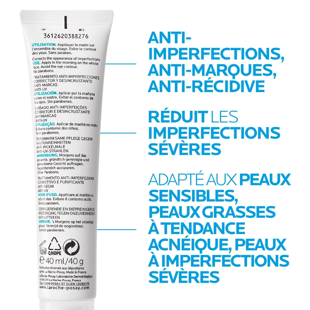LA ROCHE-POSAY – Effaclar Duo(+) SPF30 Soin Anti-Imperfections – 40ml – Image 2