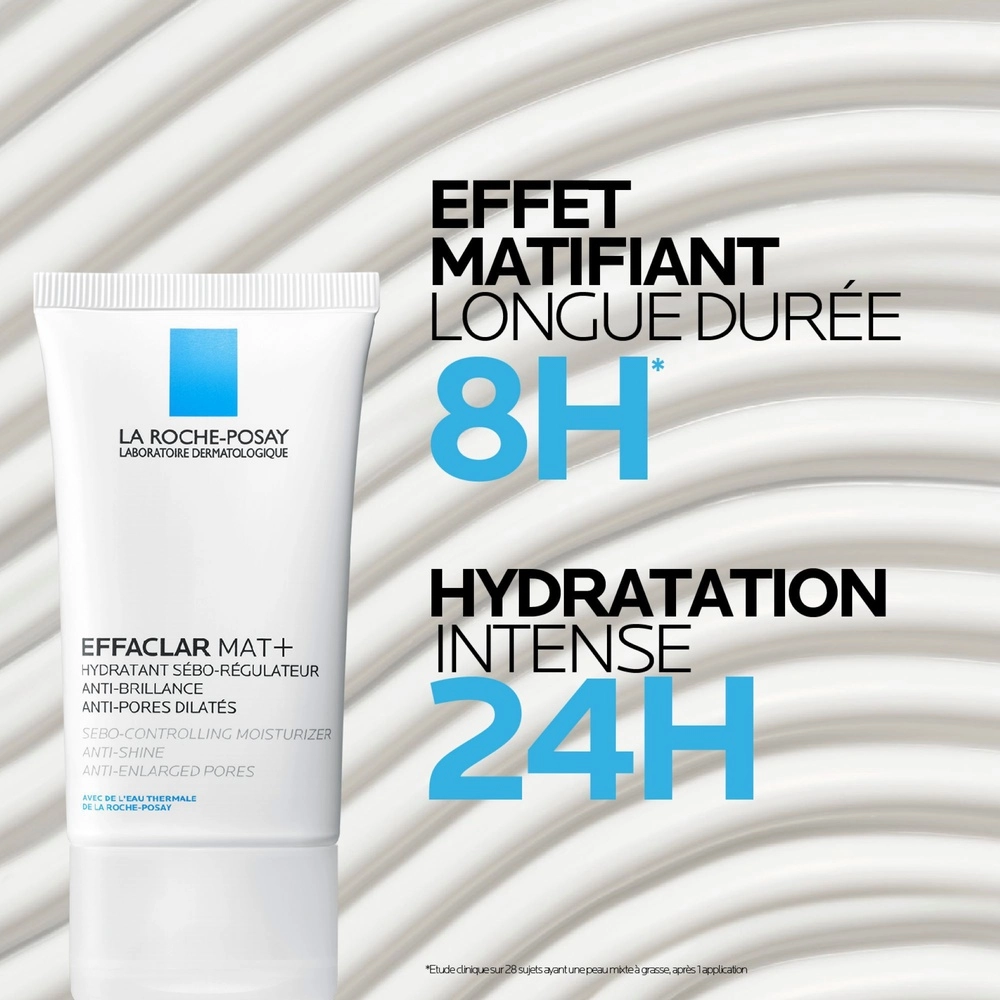 LA ROCHE-POSAY – Effaclar Mat+ Hydratant Sébo-Régulateur – 40ml – Image 2