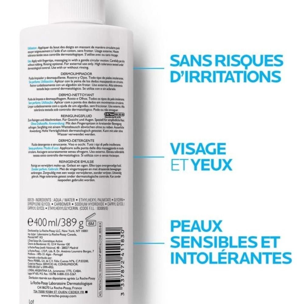 LA ROCHE-POSAY – Toleriane Dermo-nettoyant Fluide Nettoyant Et Démaquillant – 200ml – Image 3