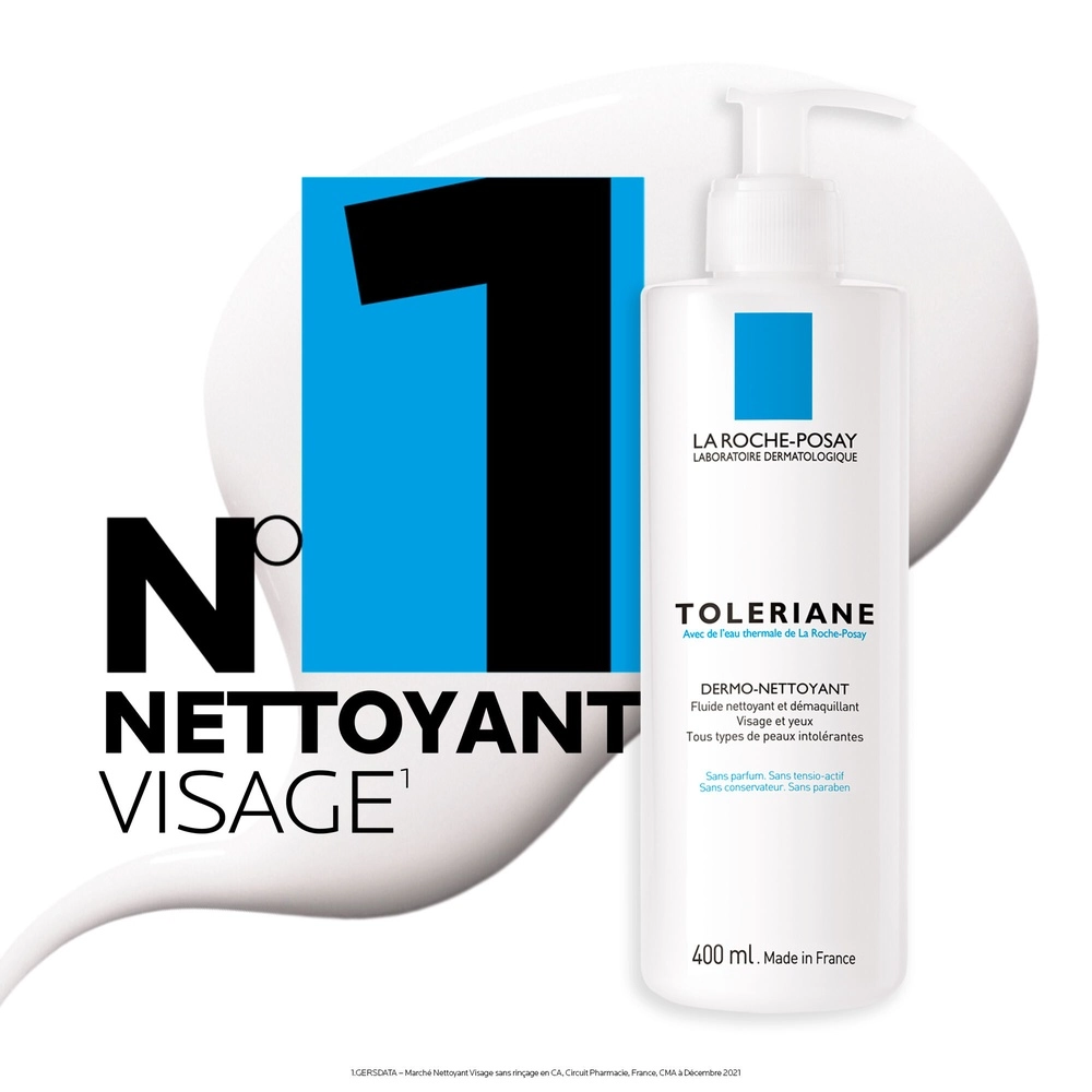 LA ROCHE-POSAY – Toleriane Dermo-nettoyant Fluide Nettoyant Et Démaquillant – 400ml – Image 5
