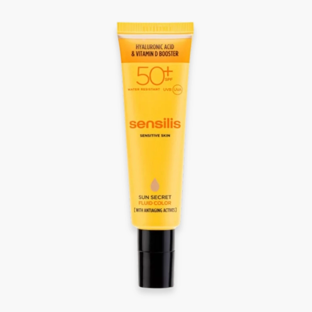 SENSILIS – Sun Secret Fluid Color Solaire Anti-Âge Teinté SPF50+ – 50ml