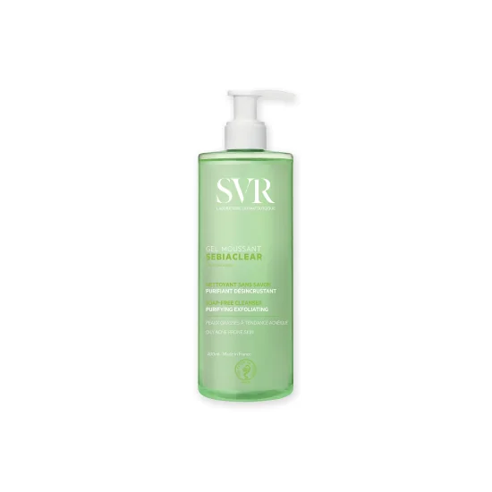 SVR – Sebiaclear Gel Moussant Nettoyant Sans Savon Purifiant Désincrustant – 400ml