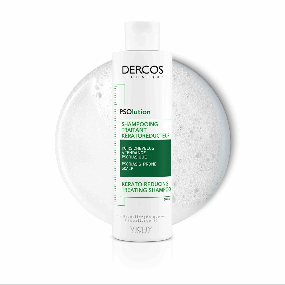 VICHY – Dercos PSOlution Shampoing Traitant Kérato-Réducteur Cuir Chevelu Sensible – 200ml – Image 2