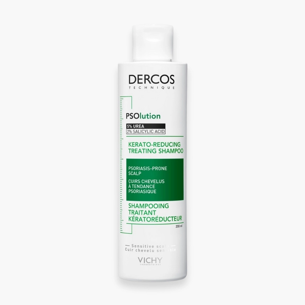 VICHY – Dercos PSOlution Shampoing Traitant Kérato-Réducteur Cuir Chevelu Sensible – 200ml