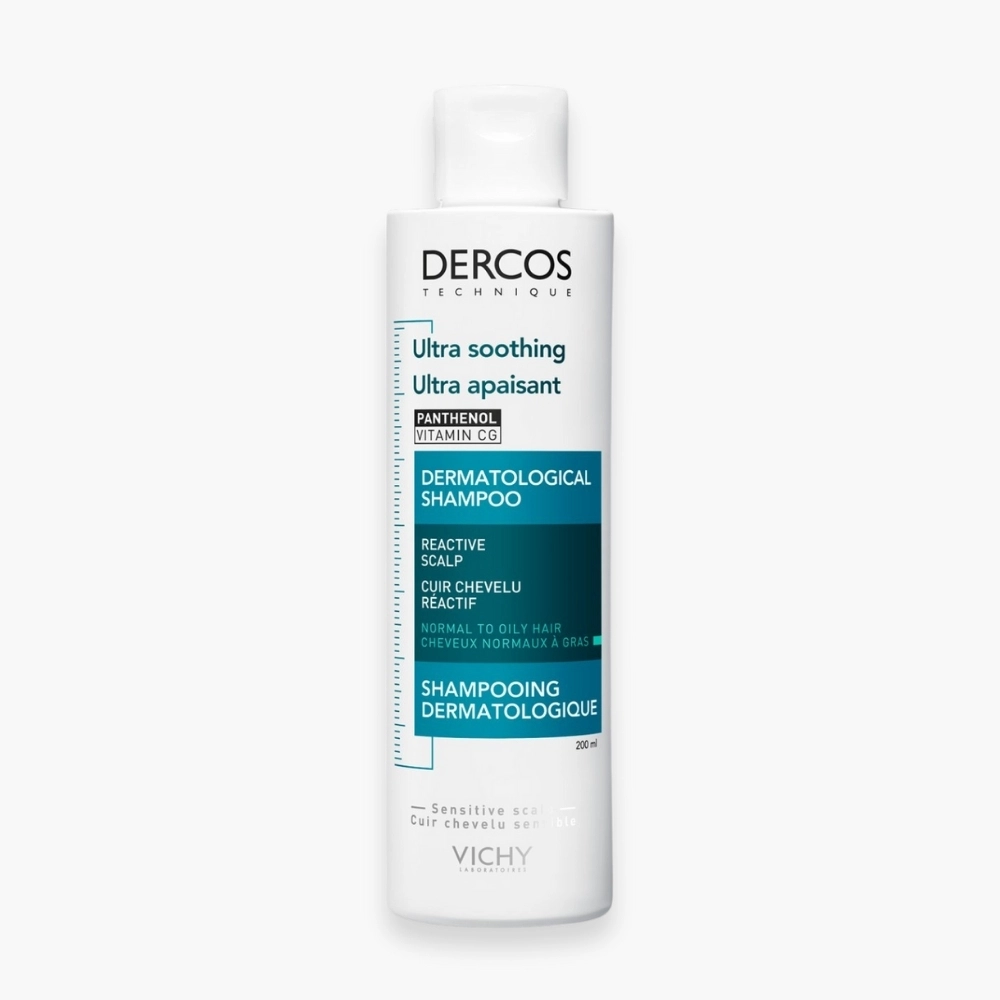 VICHY – Dercos Ultra Apaisant Shampoing Dermatologique Cheveux Normaux à Gras – 200ml